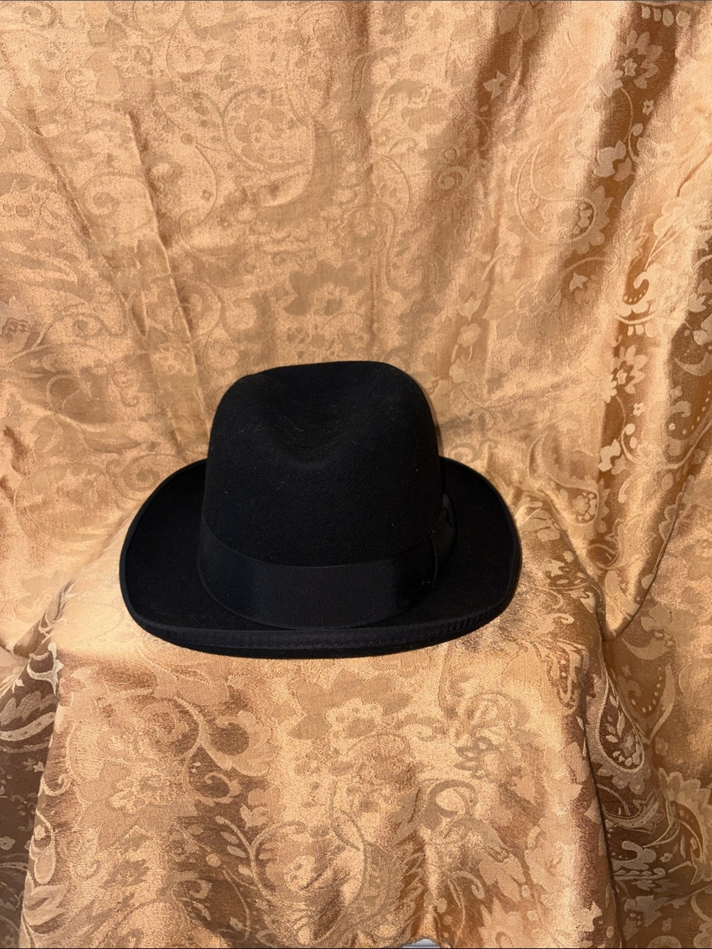 Black Wool Fedora Hat for Men